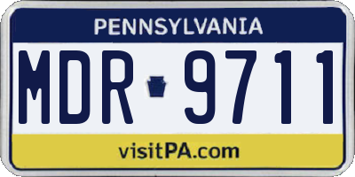 PA license plate MDR9711