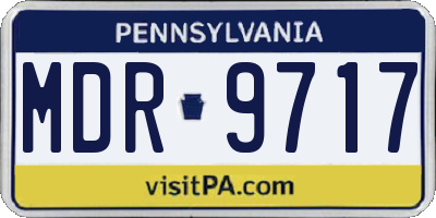 PA license plate MDR9717