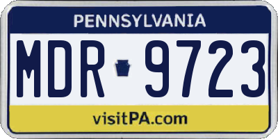PA license plate MDR9723