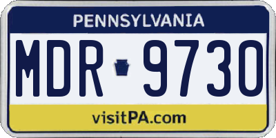 PA license plate MDR9730
