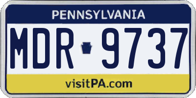 PA license plate MDR9737