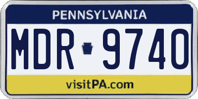 PA license plate MDR9740