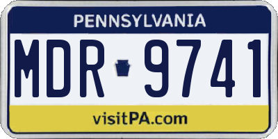 PA license plate MDR9741