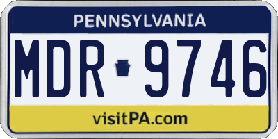 PA license plate MDR9746