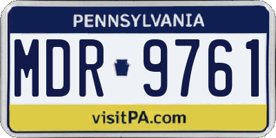 PA license plate MDR9761