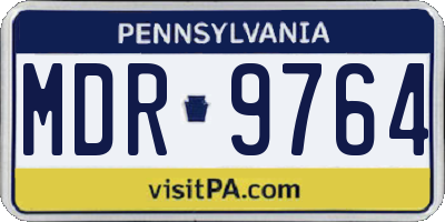 PA license plate MDR9764