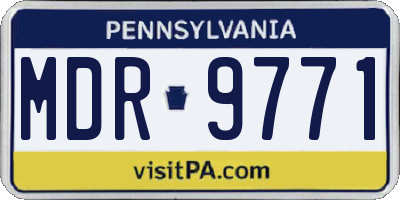 PA license plate MDR9771