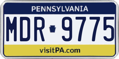 PA license plate MDR9775