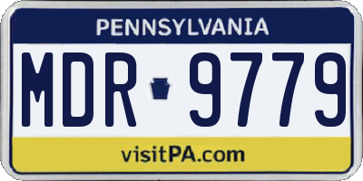 PA license plate MDR9779