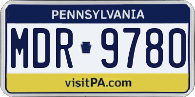 PA license plate MDR9780