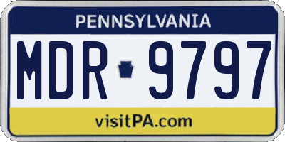 PA license plate MDR9797