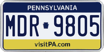 PA license plate MDR9805