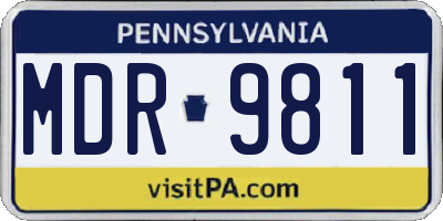 PA license plate MDR9811