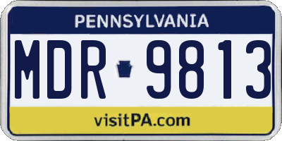 PA license plate MDR9813