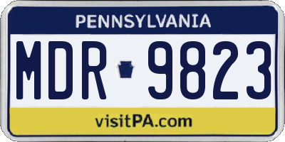 PA license plate MDR9823