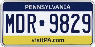 PA license plate MDR9829