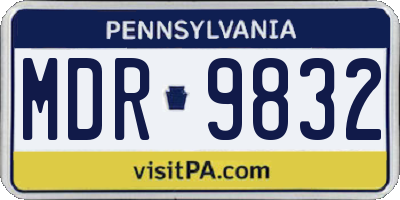 PA license plate MDR9832