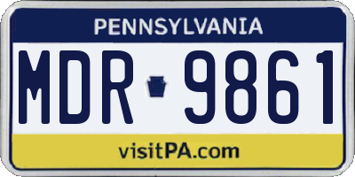 PA license plate MDR9861
