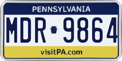 PA license plate MDR9864