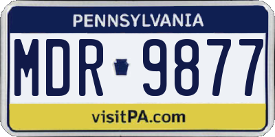 PA license plate MDR9877