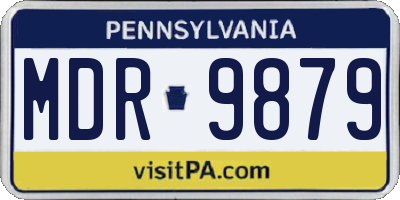 PA license plate MDR9879