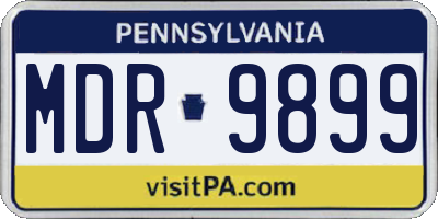 PA license plate MDR9899