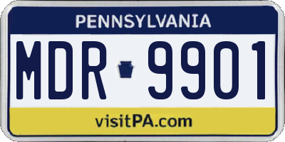 PA license plate MDR9901