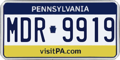 PA license plate MDR9919