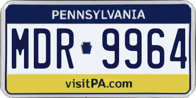 PA license plate MDR9964