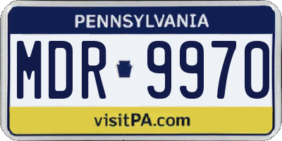 PA license plate MDR9970