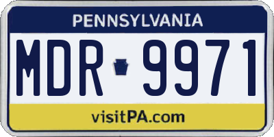 PA license plate MDR9971
