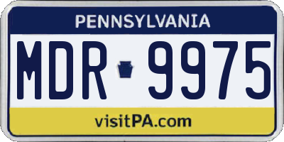 PA license plate MDR9975