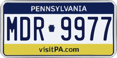 PA license plate MDR9977