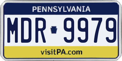 PA license plate MDR9979