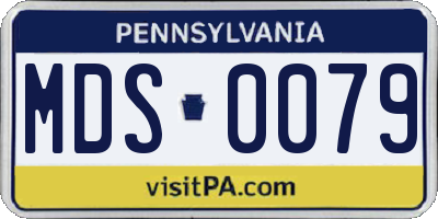 PA license plate MDS0079