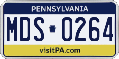 PA license plate MDS0264