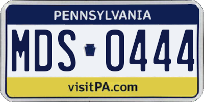 PA license plate MDS0444