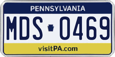 PA license plate MDS0469