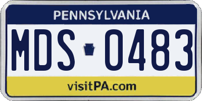 PA license plate MDS0483