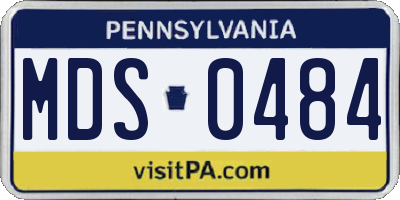 PA license plate MDS0484