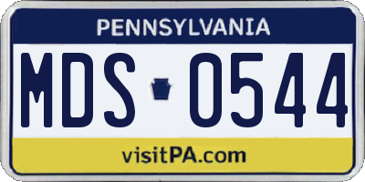 PA license plate MDS0544