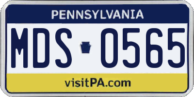 PA license plate MDS0565