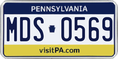 PA license plate MDS0569