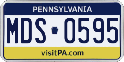 PA license plate MDS0595