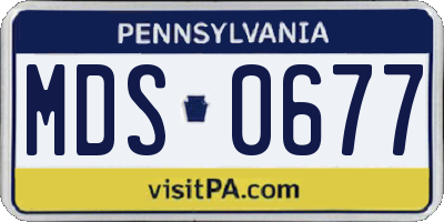 PA license plate MDS0677