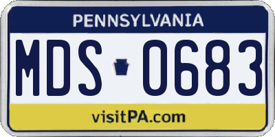 PA license plate MDS0683