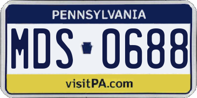 PA license plate MDS0688
