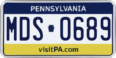 PA license plate MDS0689