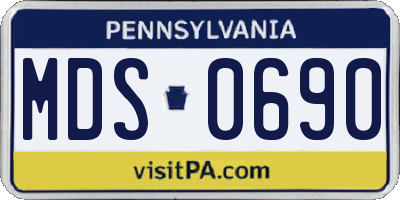 PA license plate MDS0690