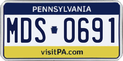 PA license plate MDS0691